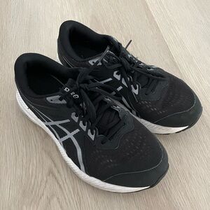 ASICS Gel Shoes Mens Wide 9.5  Black Running Athletic Sneakers